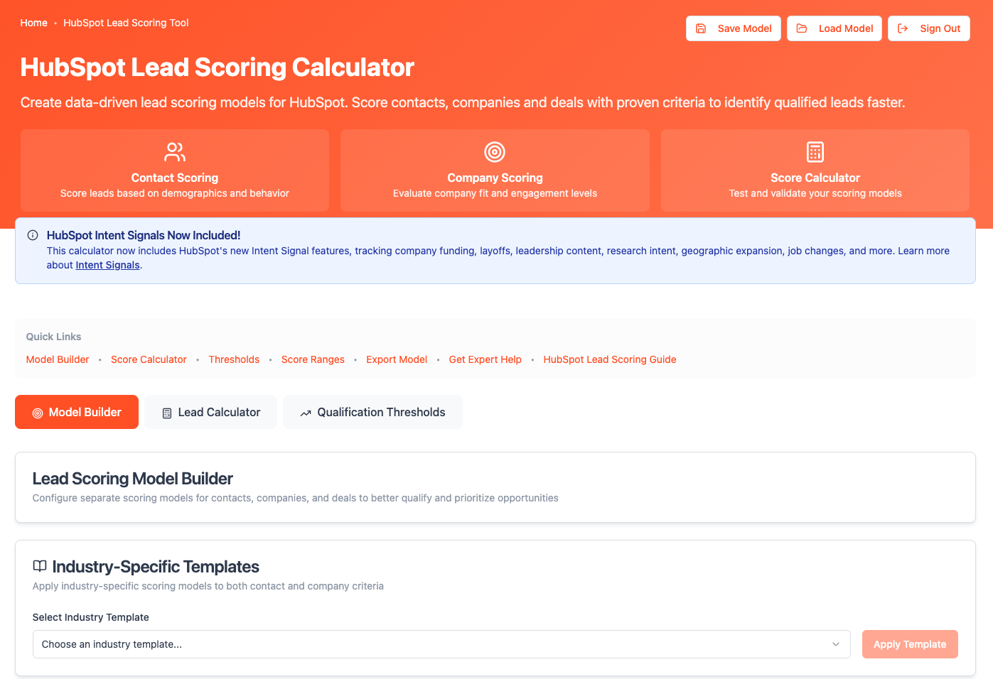 Lead Score Builder App